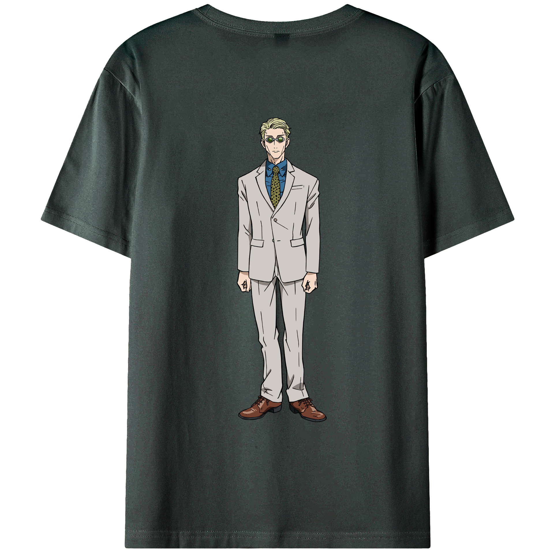 （画像用） 呪術廻戦 Jujutsu Kaisen 綿100％ メンズ半袖Tシャツ（バックプリント） 通気性